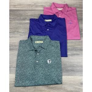(3) Donald Ross Performance Polo Shirts Mens XL Bermuda Run , NC Logo, Golfing